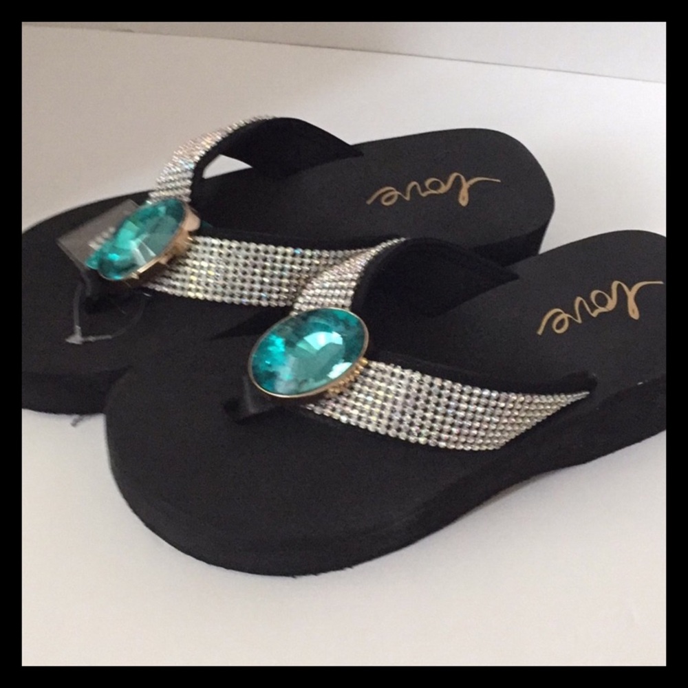 Donna Diosa Crystal  Flip Flops